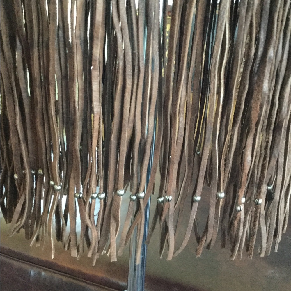 Leather Fringe & Bead Belt - Picture 6 of 8